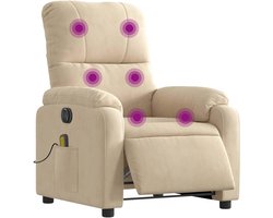Elektrisch verstelbare massagestoel met 6-punts trillingsmassage en microvezel bekleding