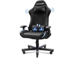 Ergonomische Gamingstoel met Lendensteun en Hoogteverstelling - 150 kg Belastbaarheid, Zwart
