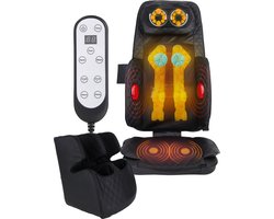 Fitaly Massagestoel - Verstelbaar Shiatsu Massage Apparaat met Verwarming - Inclusief Massagekussen & Afstandsbediening - Geschikt voor Benen en Voeten