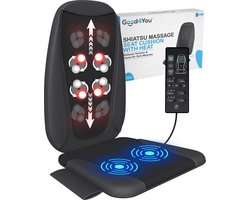 Good4You Shiatsu Massagestoel met Warmtekussen - Rugmassage en Nekmassage apparaat - Massagekussen - Massagemat