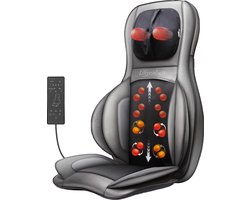 Lifeproducts Massagestoel - Shiatsu Massagekussen - Massage Apparaat- Elektrisch Nekmassage Apparaat - Massage Apparaten - Nek Rug en Schouder Massage Apparaat - Massagestoel met Infrarood Verwarming