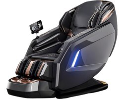Luxe Shiatsu Massagestoel Comfortbron + Hoes, Fleecedeken & Cleaning pasta - Lichaamsscan - SL-Track - Zero Gravity - Thai stretch -Massage Chair - Verwarming Rug & Taille - Bluetooth - Massage apparaat - Elektrische Full Body Massage Stoel - Zwart