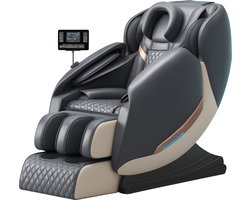 Luxe Shiatsu Massagestoel Rustpunt - Grijs - Compact model - 16 Rollers & 14 Airbags - Surround Sound - Massage stoel - Massagestoel Elektrisch - massagestoel - Massage apparaat