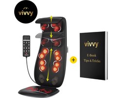 Massage Stoel Shiatsu - Massage Kussen Nek En Rug Ergonomisch - Massagstoel Inklapbaar Met E-Book - 100% Tevredenheidsgarantie - 5 Standen