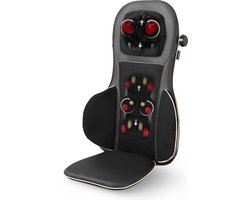 Massage Stoel Shiatsu - Massage Kussen Nek en Rug Infrarood Hitte Element - Massagestoel Inklapbaar Met Afstandsbediening 3 Intensiteiten - Accupressuur