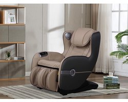 Massagestoel KASOU van kunstleer met led-verlichting - Met Bluetooth - Beige