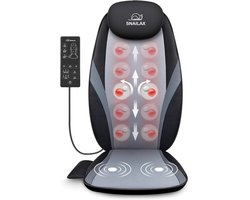 MELVRA Massagemat - Massagekussen voor het hele lichaam - 10 Vibratiemotoren - 4 Verwarmingskussens - Voor Rug, Benen en Lumbale Wervelkolom - Massage & Warmte - Voor Mannen & Vrouwen - Cadeau