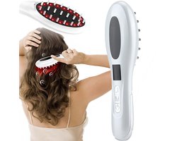 NAXSIR Elektrische Haarscalp Massagekam - Met Vloeistofreservoir & Negatieve Ionen - 4 Massagestanden - Voor Haargroei & Ontspanning