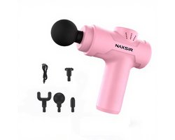 NAXSIR Massage Gun - Professioneel Massageapparaat - Diepe Spierontspanning met LCD Display,roze