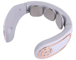 Nekmassager - Drie verwarmingsniveaus - Vier pulsmassagestanden - Vijftien intensiteitsniveaus - Verlicht effectief nek- en schouderpijn - 14,6*14*4,8 cm - Wit