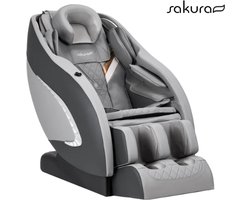 Sakura® Massagestoel - Rugmassage en Nekmassage - Voetmassage - Zero Gravity Modus - LCD Scherm - Speakers - Luxe massagestoel - Grijs
