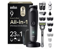 Braun All-in-One Series 9 - 23-in-1 Kit - Trimmer - Baardtrimmer - Tondeuse - AIO9560 - Grijs - voor Mannen