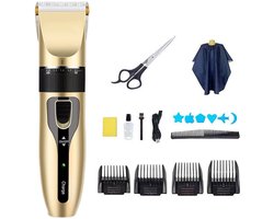 CHIWIN Professionele Haarschneider – Draadloze Tondeuse met 5 Precisie Instellingen en 4 Opzetkammen, Oplaadbare Baardtrimmer voor Mannen, Scherpe Roestvrijstalen Messen, Stil en Krachtig