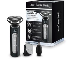 Multifunctionele trimmer - JEAN LOUIS DAVID - 4-in-1 VERZORGINGSSET - 3 koppen - Digitaal display - Zwart