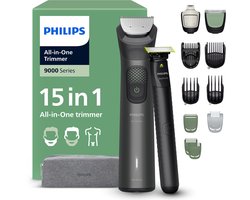 Philips Series 9000 Multigroom - Baardtrimmer - 15 in 1 - Neushaartrimmer - Precisietrimmer - Lichaamstrimmer - Wenkbrauwtrimmer - Face&Hair&Body - Scheersensor - Opbergetui inclusief OneBlade Face - MG9531/15