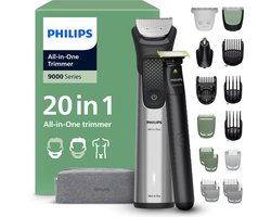 Philips Series 9000 Multigroom - Baardtrimmer - 20 in 1 - Neushaartrimmer - Precisietrimmer - Lichaamstrimmer - Wenkbrauwtrimmer - Face&Hair&Body - Scheersensor - Opbergetui inclusief OneBlade Face - MG9558/15