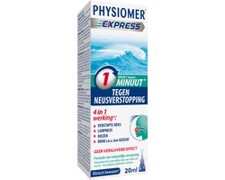 2 x Physiomer express pocket neusspray 20ml - verkoudheid -neusspray - loopneus