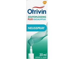 2x Otrivin Zoutoplossing Plus Eucalyptus Neusspray 20 ml
