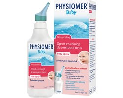 Physiomer Baby Spray - Neusspray - Natuurlijke en efficiënte oplossing om je baby beter te kunnen laten ademen - 135 ml
