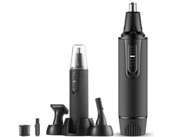 2-in-1 Elektrische Oor-, Neus- & Wenkbrauwtrimmer - Precisietrimmer - Veilig, Precisie & USB Oplaadbaar - Gezichtshaar verwijderen - Waterdicht & Ergonomisch Ontwerp - Incl. opzetstukken