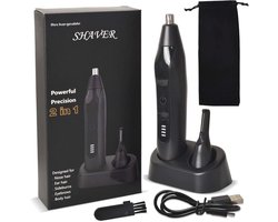 2-in-1 Neushaar- en Wenkbrauwtrimmer - Professionele Oplaadbare Trimmer voor Mannen en Vrouwen