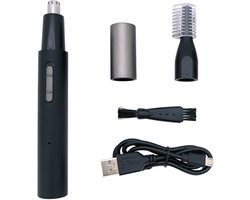 2-in-1 Neushaartrimmer - Neustrimmer - Neustrimmer mannen - Neustrimmer vrouwen - Zwart