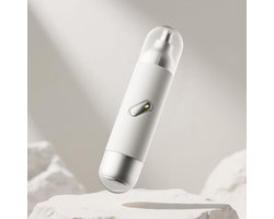 2-in-1 oor- en neushaartrimmer, scheerapparaat + neushaartrimmer, ingebouwd lampje op de meskop, 360° draaibaar, 3D zwevend ontwerp, cadeau voor mannen (wit).