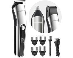 3-in-1 Draadloze Tondeuse en Neustrimmer voor Heren met LED-display