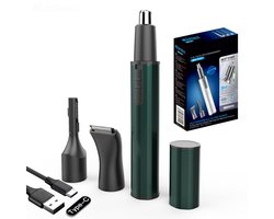 3 in 1 Neushaartrimmer Elektrisch - All-in-One voor Neus, Oren & Baard met 360° Draaibare Kop - Wenkbrauw Trimmer