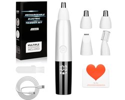 3-in-1 Neushaartrimmer met LED-display en Oplaadbaar Type-C voor Mannen en Vrouwen