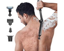 4-in-1 Lichaamshaartrimmer voor Mannen - Draadloze Elektrische Scheerapparaat IPX6 Waterdicht met Verstelbare Verlengarm