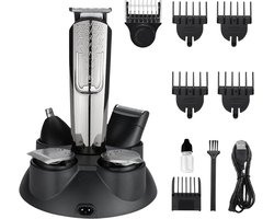 5-in-1 Heren Trimmer Set: Baard, Haar, Neus, Oor & Intieme Verzorging, Waterdicht