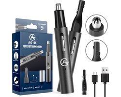 AG125 Neustrimmer Mannen - Vrouwen - Oplaadbaar - Oortrimmer - Dames - Wenkbrauwtrimmer - Multifunctioneel Professioneel 3 in 1 Trimmer - Neushaartrimmers
