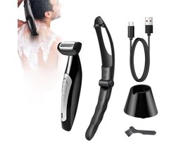 Allecto - Rugscheren voor mannen - Removable handgreep - Voor nat of droog scheren - Rug trimmer - Verwijderbare handgreep - Geschikt voor rughaar ...