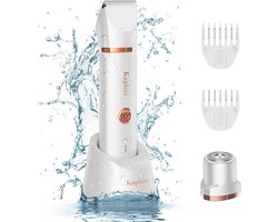 Bikini-trimmer voor vrouwen, oplaadbaar 2-in-1 scheerapparaat, IPX7 waterdicht