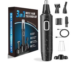 Draadloze 3-in-1 Haartrimmer voor Neus, Oren en Wenkbrauwen - Professionele Pijnloze Trimmer voor Mannen en Vrouwen