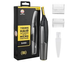 Draadloze Neus- en Oorhaartrimmer voor Mannen en Vrouwen - Professionele en Pijnloze Oogbrauw- en Baardtrimmer - IPX7 Waterdicht