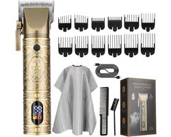 Draadloze tondeuse voor mannen - USB-oplaadbaar - tot 90 minuten gebruikstijd - inclusief 10 kammetjes