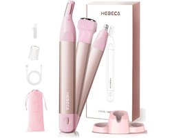 Draagbare 3-in-1 Neushaartrimmer voor Vrouwen - Waterdicht en Oplaadbaar met Reistas