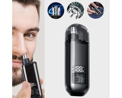 Draagbare neustrimmer met LED-display - Oplaadbare Type-C persoonlijke verzorgingsset met precisiebladen voor op reis en thuisgebruik