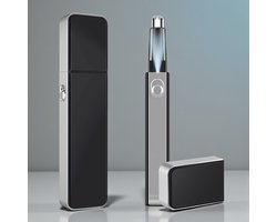 Egoods Neus Oor Wenkbrauw Trimmer - Neushaartrimmer voor Mannen – Pijnloze Oor- en Gezichtstrimmer met LED-Licht – Dubbelzijdige Messen – IPX7 Waterdicht – Werkt op Batterij (Zwart)