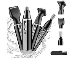 Elektrische 4-in-1 epilator - Neus- en baardtrimmer - Scheerapparaat voor heren - USB - Zwart