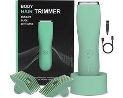 Elektrische Lichaamshaartrimmer voor mannen en vrouwen - Waterdichte, oplaadbare trimmer voor comfortabel scheren van schaamhaar, borst, benen en bikini