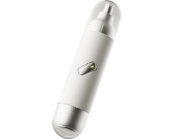 Elektrische neushaartrimmer en gezichtstrimmer, 2-in-1, IPX7 waterdicht, mini reisscheerapparaat met LED-lampje, Type-C oplader.