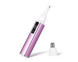 Elektrische neushaartrimmer - neustrimmer - neustrimmer oplaadbaar - neushaartrimmer voor vrouwen - gezichtstrimmer - draagbare trimmer - paars - ABS
