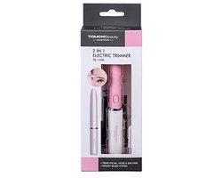 Elektrische Tondeuse 2-in-1 voor Wenkbrauwen, Oren en Neus - Pijnloos Gezichtshaar Knippen