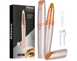 Elektrische Wenkbrauwtrimmer voor Dames - Precisie Ontharing Gezicht, Lip en Lichaamshaar met LED