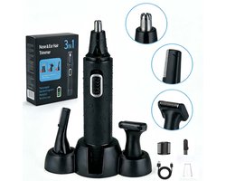 Fokelyi 3 in 1Neustrimmer Mannen - Vrouwen - Oplaadbaar - Wenkbrauw en Oorhaar trimmer-en gezichtshaartrimmer - Krachtige Motor- Waterdicht- Neushaartrimmers-Cadeau Valentijnsdag, Valentijn