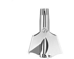 Handmatige neushaartrimmer - neustrimmer - oortrimmer - Precisie neushaartrimmer - Draagbaar voor op reis - Zilver - Roestvrij staal