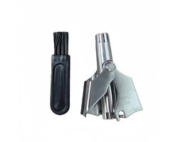 Handmatige neushaartrimmer voor mannen en vrouwen, batterijloos, waterdicht, pijnloos, gemaakt van roestvrij staal, inclusief borsteltje.